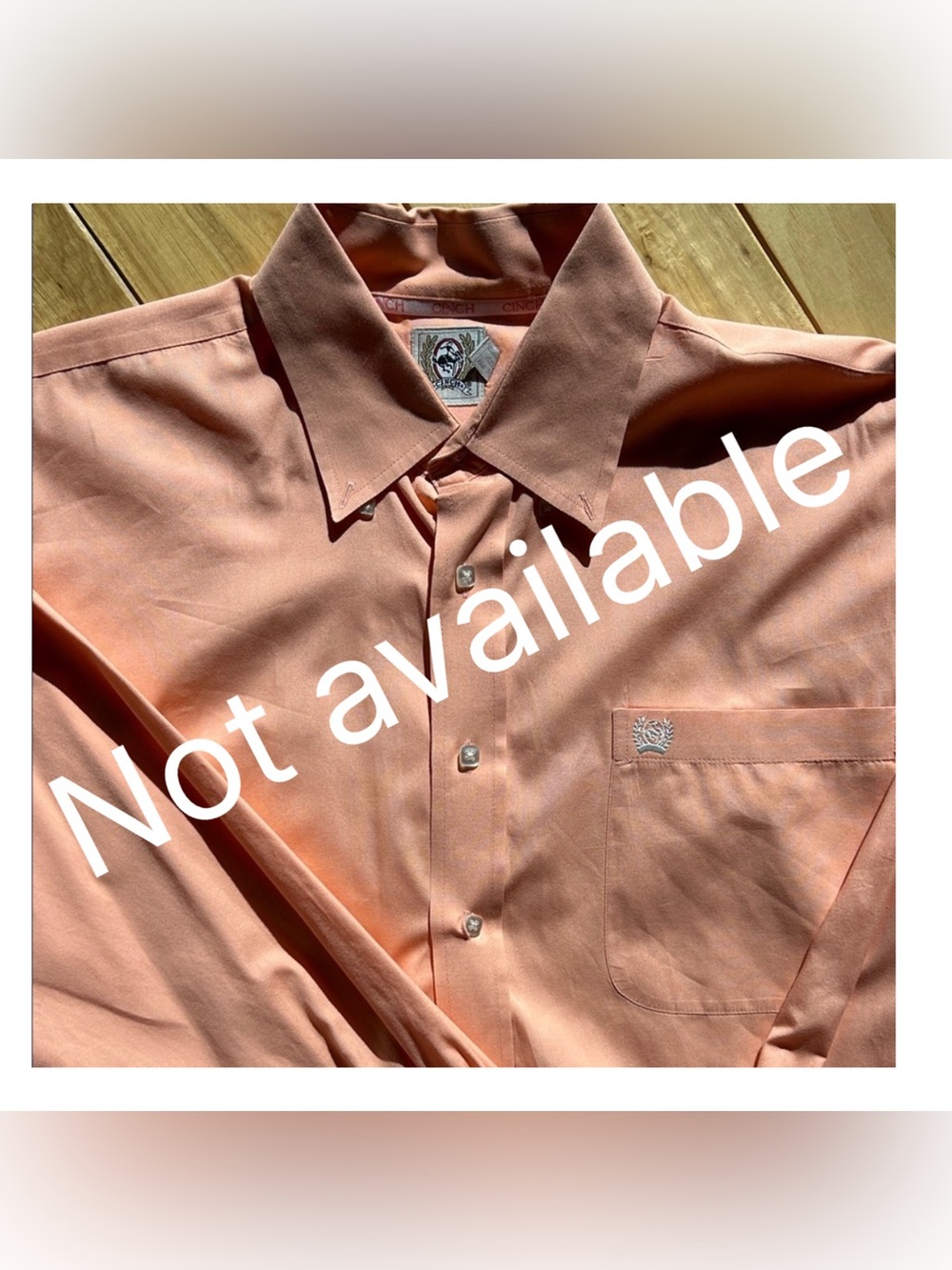 Cinch Peach Button-Down Men’s Casual Shirt
